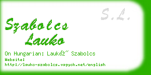 szabolcs lauko business card